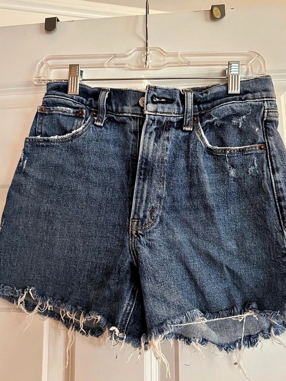 Abercrombie & Fitch The 4" Mom Short High Rise Jean Shorts Waist 24